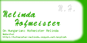 melinda hofmeister business card